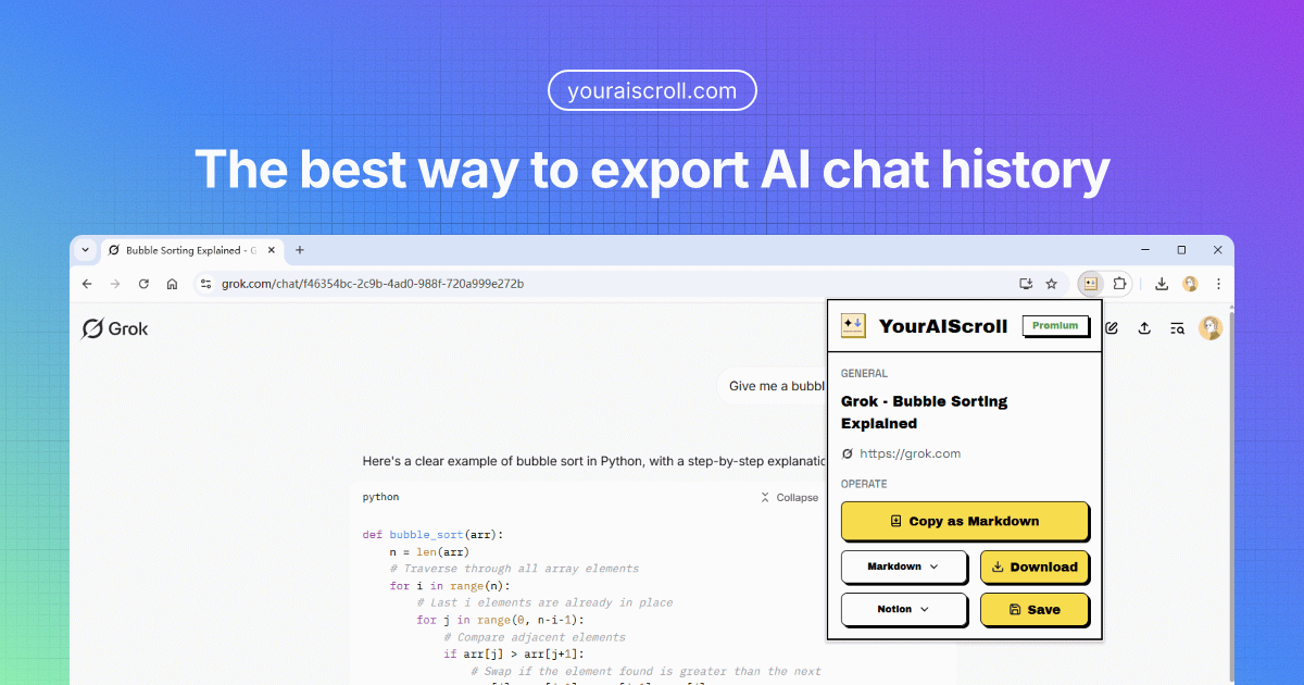 YourAIScroll extension